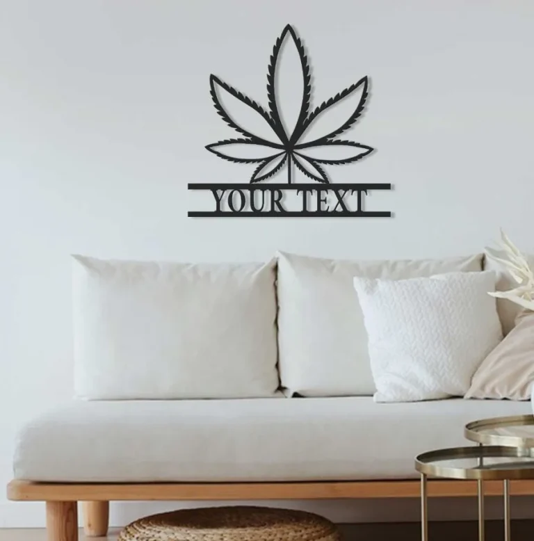 Personalized Weed Metal Wall Art With Lights, Marijuana Led Light Sign Decoration, Culture Smoking Cigarette, Custom Cannabis Sign Custom Gift For Him