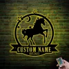 Custom Unicorn Metal Wall Art Led Light, Personalized Unicorn Lover Name Sign Home Decor, Ideal For Home Decor & Gift, Christmas Gift, Birthday