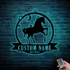 Custom Unicorn Metal Wall Art Led Light, Personalized Unicorn Lover Name Sign Home Decor, Ideal For Home Decor & Gift, Christmas Gift, Birthday