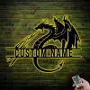 Personalized Dragon Metal Wall Art With Led Lights, Custom Name Dragon Metal Sign, Dragon Gifts Funny, Boy Room Decor Dragon Lover Gift