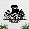 Personalized Baking Metal Wall Art, Custom Baker Name Sign Decoration Hanging For Home, Kitchen Decor Gift, Baking Sign, Baking Gift, Mom