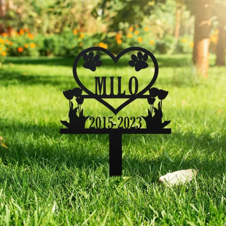 Custom Pet Memorial Stake, Cat Metal Stake, Dog Loss, Custom Pet Memorial, Garden Decor, Sympathy Sign, Remembrance Stake, Pet Grave Markers