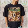 Custom Your Pet Photo Bootleg Rap T-shirt, Pet Custom Vintage Washed Shirt, Custom Cat Vintage T-shirt, Dog Bootleg Retro 90s Tee, Pet Lovers Gift