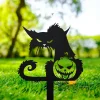 Black Cat Halloween Yard Stake, Angry Cat, Halloween Shadow Caster Black Cat Garden Stake Metal, Wicked Cat Sign, Metal Halloween Yard Decor