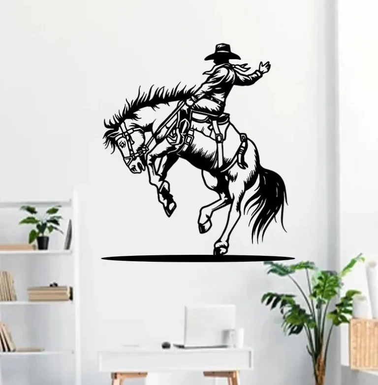 Western Cowboy Texas Metal Wall Art Led Light Dallas Cowboy Riding Horse Name Sign Cowboy Sign Country Decoration Housewarming Birthday Gift