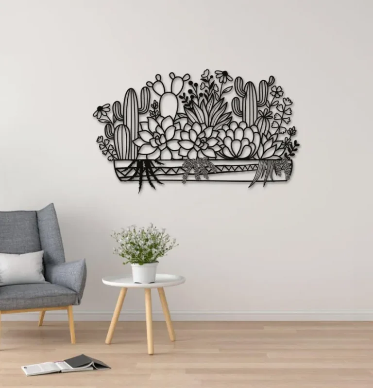 Metal Cactus Decor, Cactus Metal Wall Decor, Large Metal Wall Art, Cactus Sign, Living Room Decoration, Wall Hangings, Housewarming Gift