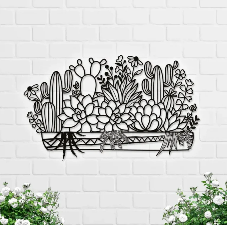 Metal Cactus Decor, Cactus Metal Wall Decor, Large Metal Wall Art, Cactus Sign, Living Room Decoration, Wall Hangings, Housewarming Gift