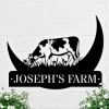 Custom Cow Sign Name, Cow Wall Art, Personalized Cow Metal Sign, Cow Farmhouse Decor Cow Farm Decor, Cow Farm Sign, Ranch Decor, Outdoor Decor