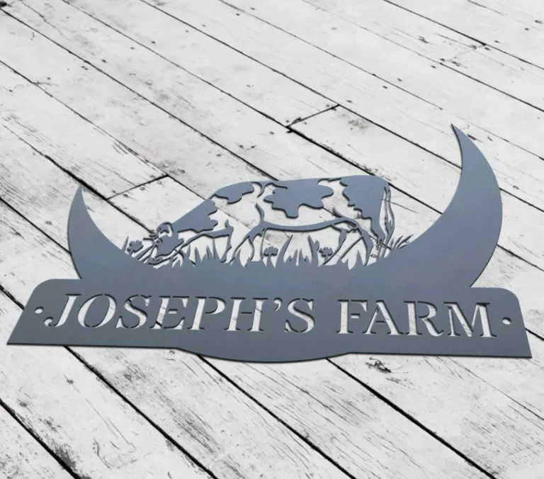 Custom Cow Sign Name, Cow Wall Art, Personalized Cow Metal Sign, Cow Farmhouse Decor Cow Farm Decor, Cow Farm Sign, Ranch Decor, Outdoor Decor