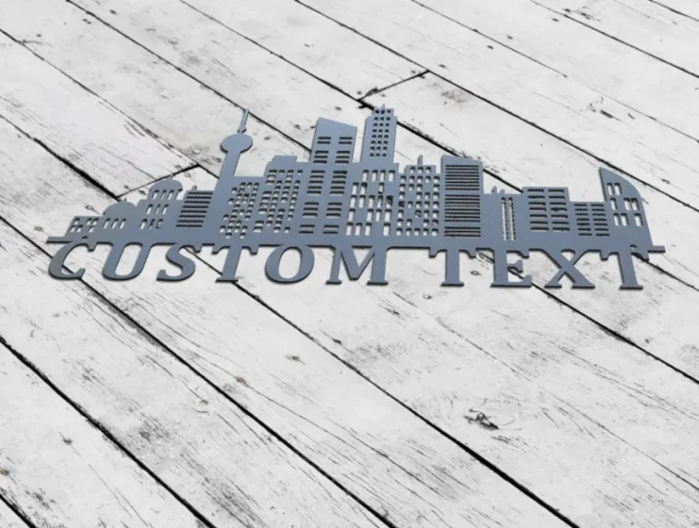 Pick Your City, Personalized City Skyline Metal Art, City Metal Wall Art, City Skyline Monogram, Cityscape Wall Art, City Metal Sign