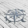 Nautical Compass Metal Wall Art Coordinates Sign Home Decor Compass Decoration Housewarming Camper Climber Birthday Gift Lake House Decor