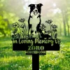 Custom Border Collie Memorial Stake Sign, Pet Loss Gift, Sympathy Sign, Remembrance Stake, Pet Grave Markers Sign, Dog Memorial Stake