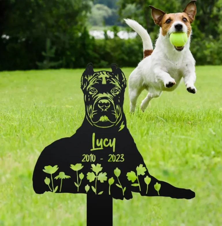 Personalized Dog Memorial Stake, Metal Stake, Cane Corso Name Sign, Pet Grave Marker, Sympathy Sign, Remembrance Stake, Cane Corso Sign