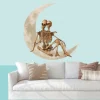 Skeleton Moon Metal Sign, Skull Halloween Sign, Anniversary Gift, Skull Lover, Couple Skeleton, Halloween Decor, Halloween Gift, Home Decor