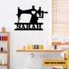 Personalized Sewing Machine Sign, Custom Sewing Room Sign, Sewing Metal Wall Art, Sewing Room Wall Decor, Sewer Quilter Gift, Quilting Sign