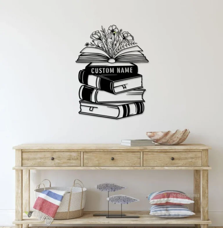 Personalized Reader Name Sign Custom Librarian Book Reading Metal Wall Art Home Decor Read More Books Nerd Decoration Book Lover Gift