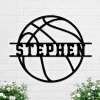 Personalized Basketball Monogram Metal Sign, Custom Basketball Wall Art, Basketball Lover, Sport Gifts, Birthday Gift, Basketball Sign, Gift