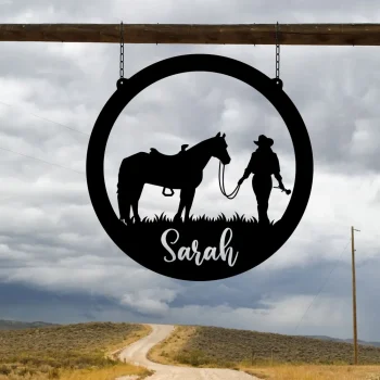 Custom Horse Name Metal Sign, Horse Owner Gift, Horse Stall Sign, Equestrian, Riding, Barn Decor, Ranch Decor, Barn Sign, Gift Barrel Racer