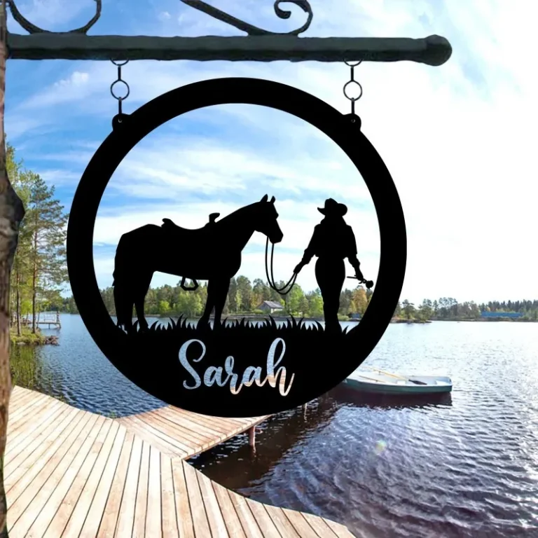 Custom Horse Name Metal Sign, Horse Owner Gift, Horse Stall Sign, Equestrian, Riding, Barn Decor, Ranch Decor, Barn Sign, Gift Barrel Racer