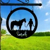 Custom Horse Name Metal Sign, Horse Owner Gift, Horse Stall Sign, Equestrian, Riding, Barn Decor, Ranch Decor, Barn Sign, Gift Barrel Racer