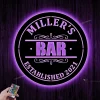 Personalized Bar Metal Wall Sign With Led Lights, Bar Metal Sign Multi Colors, Custom Bar Sign, Bar Decor, Custom Pub Sign, Man Cave Decor