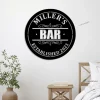 Personalized Bar Metal Wall Sign With Led Lights, Bar Metal Sign Multi Colors, Custom Bar Sign, Bar Decor, Custom Pub Sign, Man Cave Decor