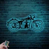 Custom Motorcycle Garage Metal Sign With Led Lights, Motorcycle Metal Wall Art Motorcycle Gift For Men, Garage Sign, Custom Neon Sign