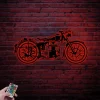 Custom Motorcycle Garage Metal Sign With Led Lights, Motorcycle Metal Wall Art Motorcycle Gift For Men, Garage Sign, Custom Neon Sign