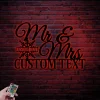 Custom Couple Name Snowflakes Metal Sign With Led Lights, Personalized Mr & Mrs Metal Wall Art, Anniversary Gift, Couple Gift, Newlywed Gift