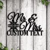 Custom Couple Name Snowflakes Metal Sign With Led Lights, Personalized Mr & Mrs Metal Wall Art, Anniversary Gift, Couple Gift, Newlywed Gift