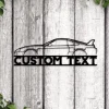 Custom Car Silhouette Metal Wall Art With Led Lights, Car Garage Wall Decor, Man Cave Sign, Metal Wall Art, Car Gift For Him, Gift For Car Lovers