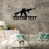 Custom Gun Metal Sign, Gun Metal Wall Art, Personalized Armory Sign, Gun Owner Gift Veteran Gift, Armory Decor, Housewarming Birthday Gift