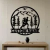 Custom Man Trail Running Metal Wall Art Led Light Personalized Runner Name Sign Home Decor Marathon Decoration Housewarming Birthday Xmas