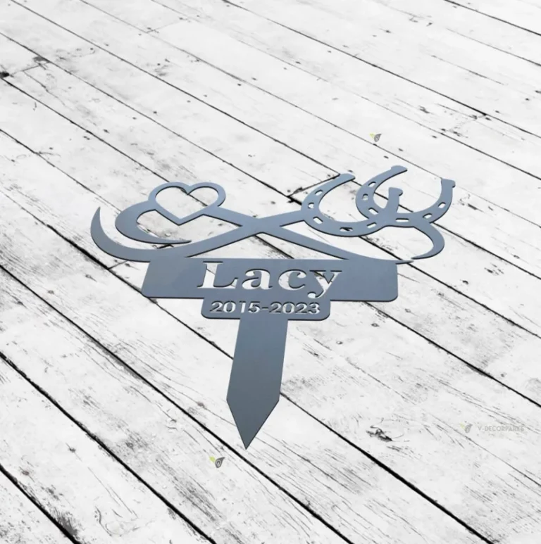 Custom Infinity Horse Memorial Stake, Metal Horse Garden Stake, Personalized Horse Name Yard Stake, Metal Horse Grave Marker, Remembrance Stake
