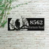 Custom Crow Raven Metal Address Sign House Number, Address Number Sign, Hanging Address Plaque, Yard Sign, Outdoor Sign, Garden Stake, Gift