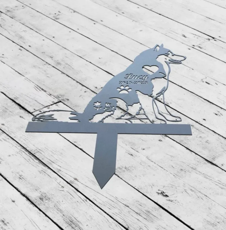 Personalized Siberian Husky Memorial Stake, Metal Stake, Siberian Huskies, Sympathy Sign, Pet Grave Marker, Remembrance Stake, Garden Decor