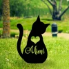 Custom Memorial Cat Metal Garden Sign, Cat Silhouette Stake, Personalized Cat Sympathy Plaque Stake, Metal Cat Grave Markers Sign, Pet Gifts