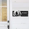 Personalized Crow Raven Metal Address Sign House Number, House Number Hanging Address Plaque, Outdoor House Number, Garden Stake