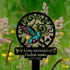 Personalized Memorial Stake Metal, Hummingbird Garden Stakes, Those We Love Don't Go Away, Loss Of Grandma, Mothers Day Grave Marker Outdoor