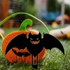 Bat Eyes Halloween Sign With Stake, Halloween Party Decor, Garden Fall Decor, Outdoor Decor, Metal Bat Ornaments, Halloween Tree Decor