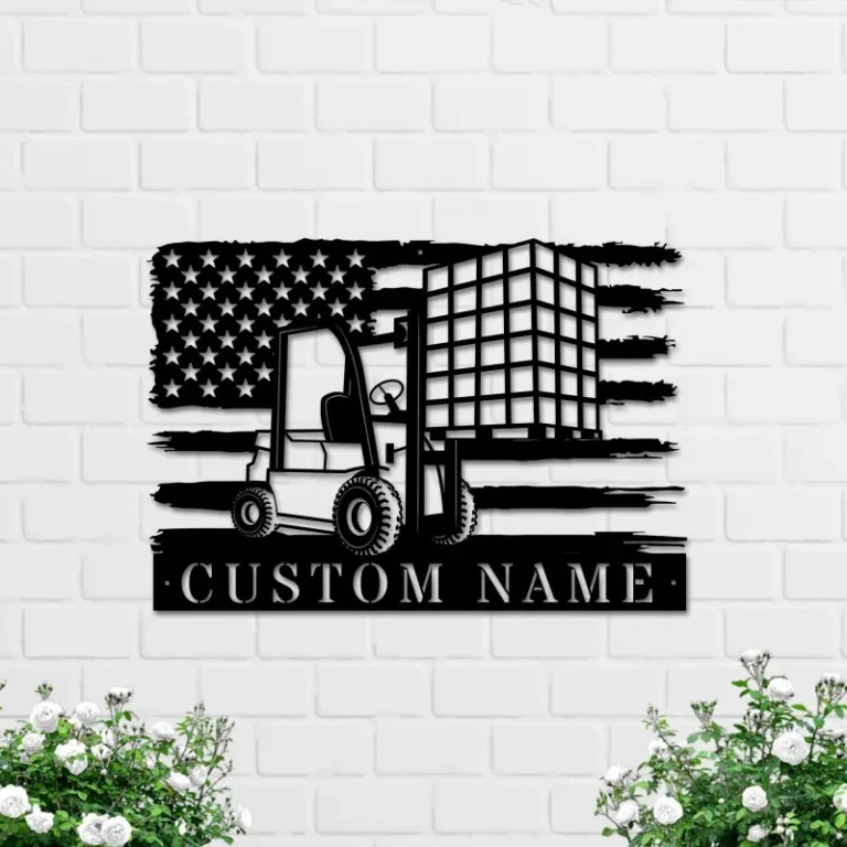 Custom Forklift Truck Metal Wall Art, Personalized Fork Truck Sign, Fork Truck Driver Gift, Christmas Gift, Gift For Dads, Forklift Truck Sign