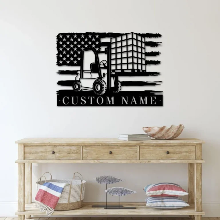 Custom Forklift Truck Metal Wall Art, Personalized Fork Truck Sign, Fork Truck Driver Gift, Christmas Gift, Gift For Dads, Forklift Truck Sign