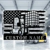 Custom Forklift Truck Metal Wall Art, Personalized Fork Truck Sign, Fork Truck Driver Gift, Christmas Gift, Gift For Dads, Forklift Truck Sign