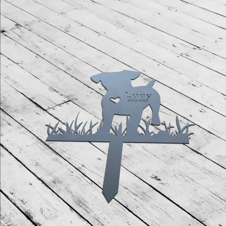 Custom Jack Russell Memorial Stake Sign, Pet Loss Gift, Sympathy Sign, Remembrance Stake, Pet Grave Markers Sign, Metal Sign With Stake, Dog
