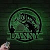 Personalized Bass Fishing Metal Wall Art Led Light, Bass Fishing Metal Sign, Custom Fisher Name Sign Home Decor, Ideal For Home Decor & Gift
