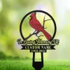 Cardinal Garden Stakes, Personalized Memorial Stake Metal, Cardinals Appear, Loss Of Loved One, Mothers Day Fathers Day Grave Marker Outdoor