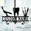 Dentist Office Wall Decor, Dentist Office Metal Wall Decor, Personalized Dental Metal Wall Art, Dentist Gift, Dental Office Sign, Doctor Gift