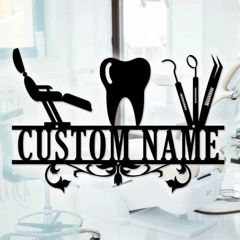 Dentist Office Wall Decor, Dentist Office Metal Wall Decor, Personalized Dental Metal Wall Art, Dentist Gift, Dental Office Sign, Doctor Gift