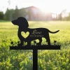 Personalized Dog Memorial Stake, Dachshund Dog, Pet Grave Marker, Remembrance Stake, Dachshund Stake, Sympathy Sign, Metal Stake, Dog Love