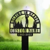 Personalized Golf Memorial Stake, Golfing In Heaven, Golfer Loss, Dad Loss, Father's Day, Grave Marker, Metal Stake With Solar Light, Golf